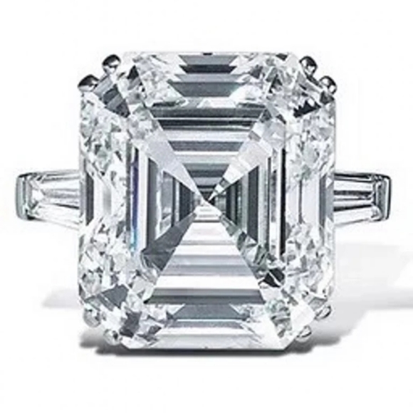 NEW Stunning 5 Ct Asscher Cut Three Stone Womens Engagement Wedding Band Ring 💍 - Picture 9 of 13